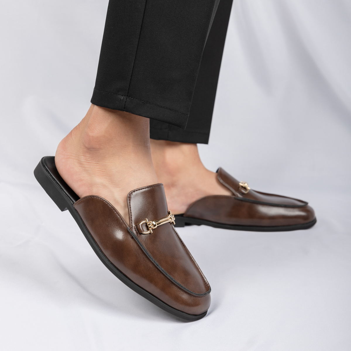 Casual Mules Men Leather Loafe - Flip Flop Leather Men review and price