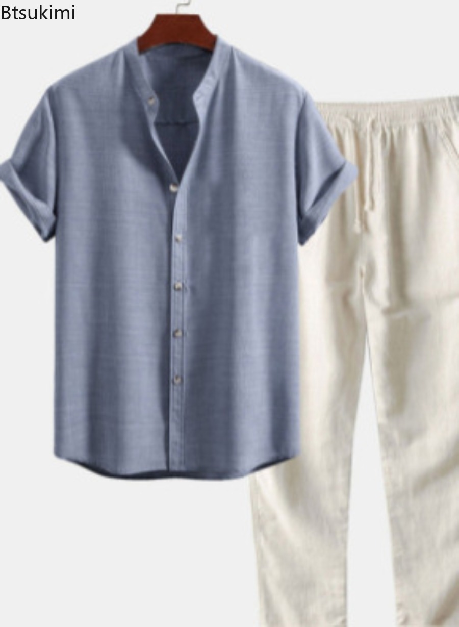 2026 Men's Fashion Solid Beach - Short Linen Drawstring review and price