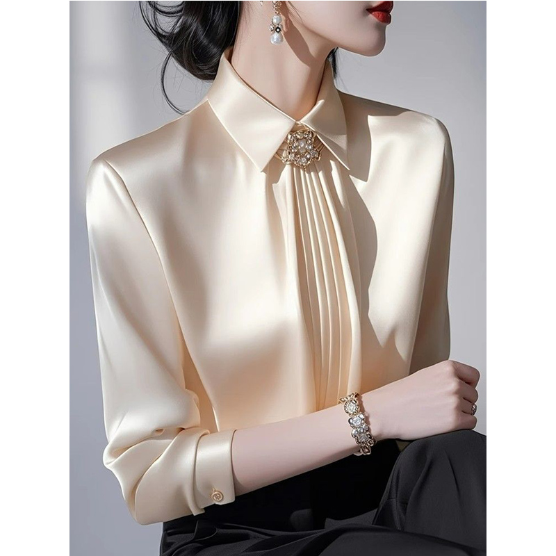 2025 Spring New Temperament Sa - Shirt Camp Collar review and price
