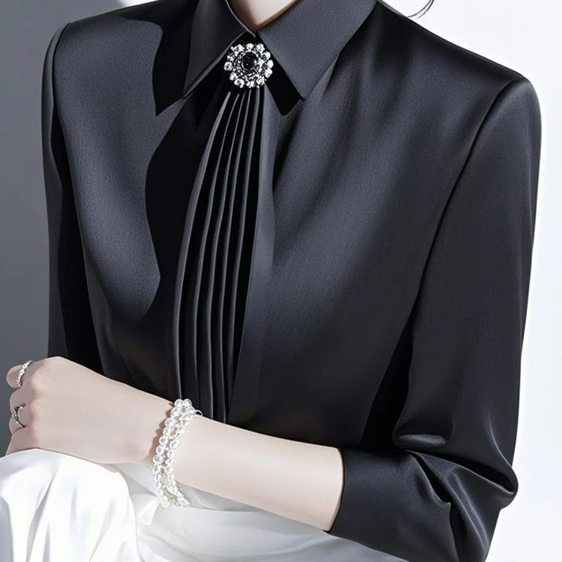 2025 Spring New Temperament Sa - Shirt Camp Collar review and price