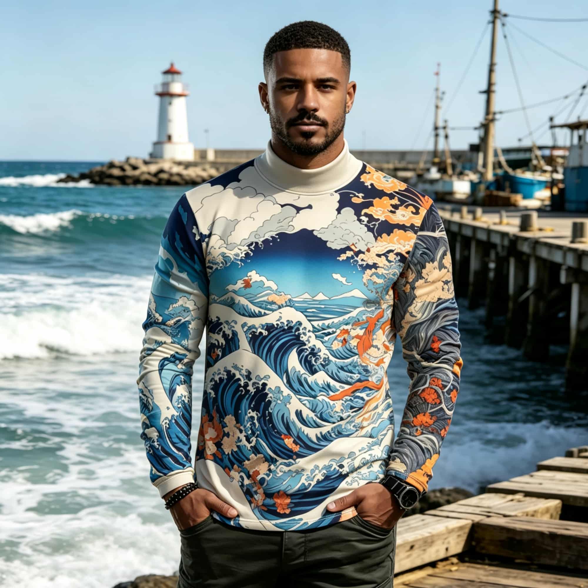 Japanese Ukiyo-e Wave Graphic  - Tee Graphic Print review and price