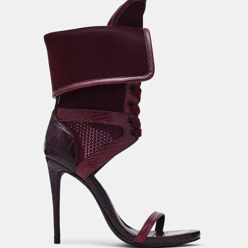 Women Open Toe Stilettos Lace  - Casual Sandal Leather review and price
