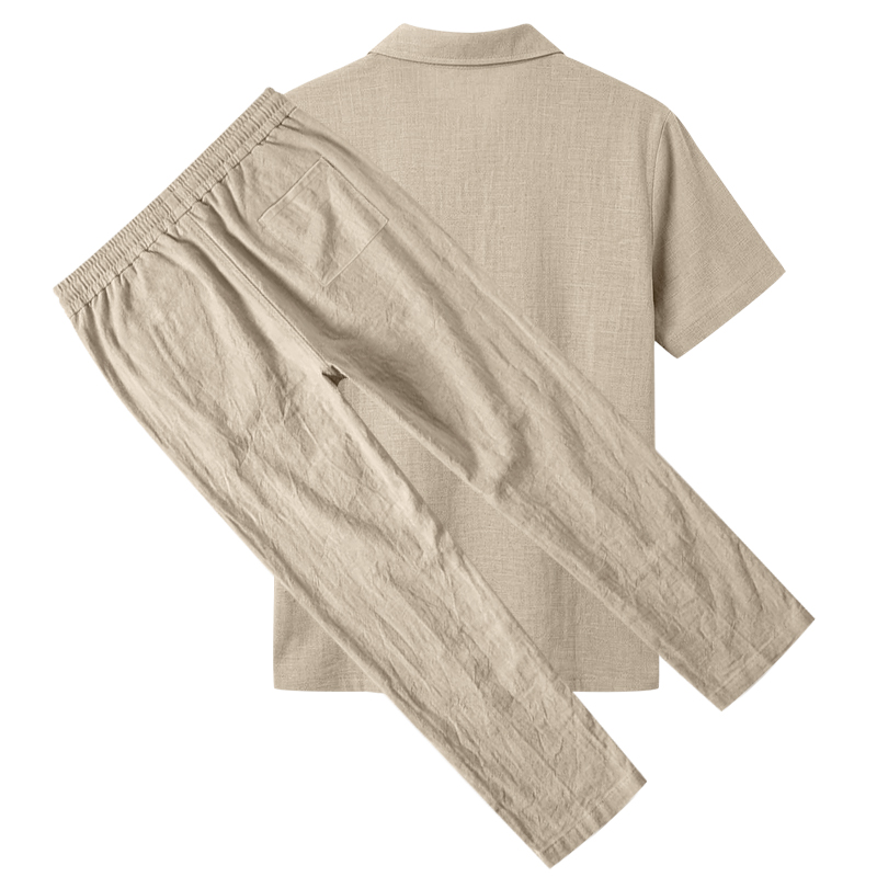 Men's 2 Piece Polo Set Short S - Short Linen Drawstring review and price